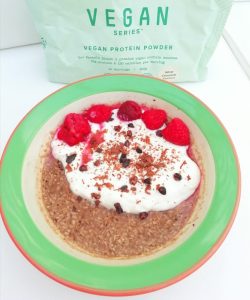 Plant protein bounty overnight oats Breakfast vegan